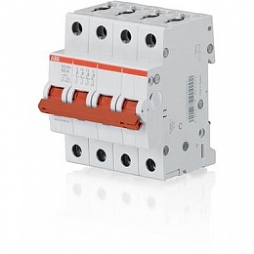 Рубильник модульный ABB 4П 25А рычаг красный SD204/25 (выключатель нагрузки) 2CDD284101R0025