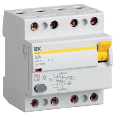 УЗО ИЭК ВД1-63 4Р 16А 30мА тип AC (ВДТ) MDV10-4-016-030