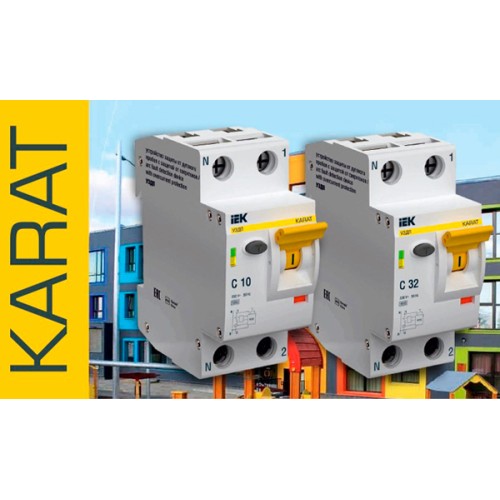 УЗДП ИЭК KARAT 1P+N 63A однофазный KA-DP10-1-063