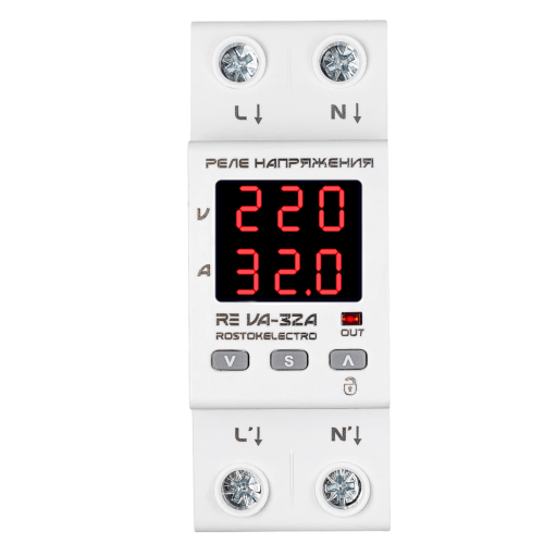 Реле напряжения с контролем тока RE VA-32A