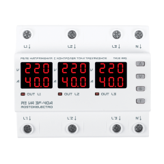 Реле напряжения с контролем тока RE VA3F-63А