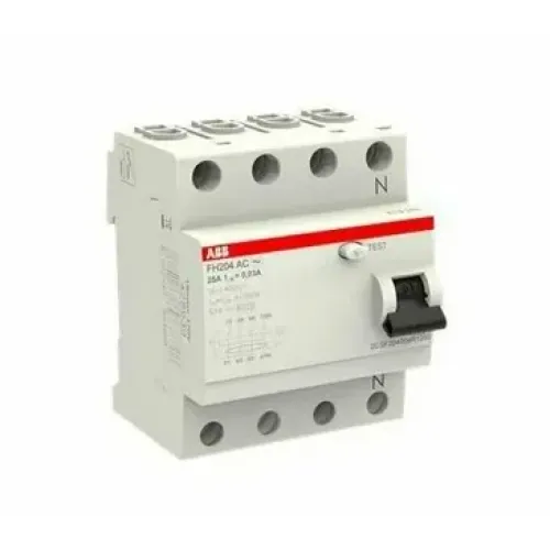 УЗО ABB FH204 AC-25/0,03 4-х полюсное тип AC 25A 30mA 4 модуля 2CSF204002R1250 (ВДТ) 2CSF204004R1250