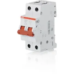 Рубильник модульный ABB 2П 16А рычаг красный SD202/16 (выключатель нагрузки) 2CDD282101R0016
