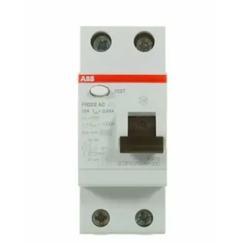 УЗО ABB FH202 AC-40/0,1 2-х полюсное тип AC 40A 100mA 2 модуля (ВДТ) 2CSF202006R2400