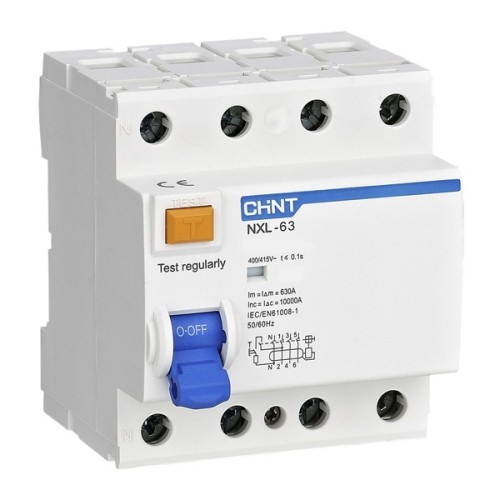 УЗО Chint NXL-63 6kA 3P+N 25A 30mA тип AC (R) (ВДТ) 280789