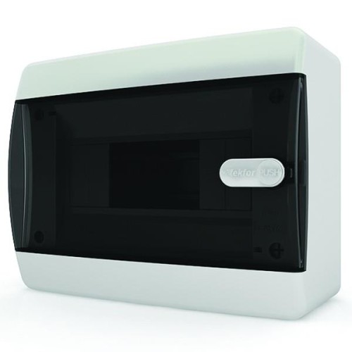 12 модулей  Щит навесной  прозрачная черная дверца IP41 Tekfor   CNK 40-12-1  ТЕКФОР