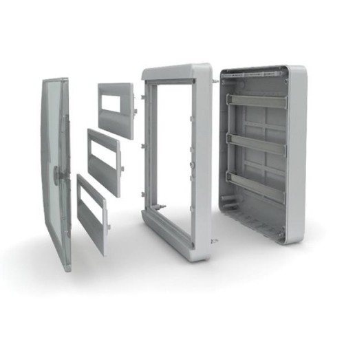 12 модулей  Щит навесной  прозрачная черная дверца IP41 Tekfor   CNK 40-12-1  ТЕКФОР