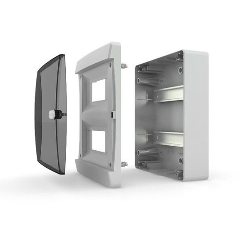 12модулей  Щит встраиваемый   прозрачная черная дверца IP41 Tekfor  CVK 40-12-1