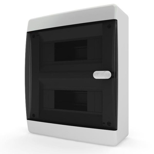 18 модулей  Щит навесной   прозрачная черная дверца IP41 Tekfo  r CNK 40-18-1 (электрический шкаф)