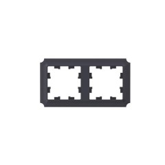 2-постовая РАМКА, цвет КАРБОН, AtlasDesign Antique, ATN101002