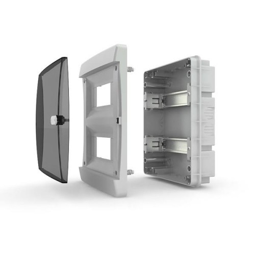 24 модуля  Щит навесной (2x12)  Tekfor  IP41 прозрачная черная дверца BNK 40-24-1 (электрический шкаф)