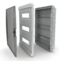 24 модуля  Щит навесной Tekfor  IP41 непрозрачная белая дверца  (электрический шкаф)  BNN 40-24-1