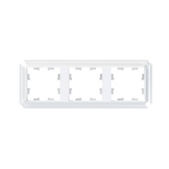 3-постовая РАМКА, цвет БЕЛЫЙ, AtlasDesign Antique, ATN100103