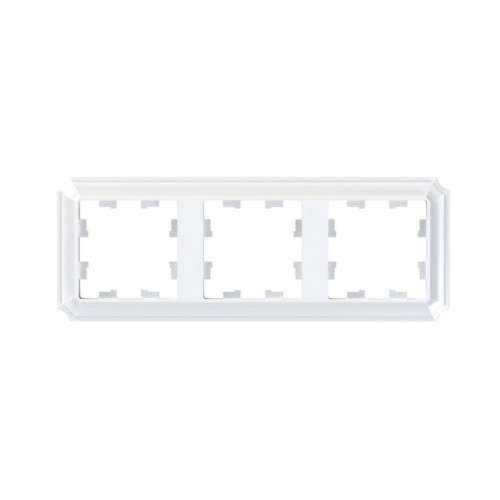 3-постовая РАМКА, цвет БЕЛЫЙ, AtlasDesign Antique, ATN100103