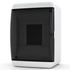 4 модуля  Щит навесной  прозрачная черная дверца IP41 Tekfor UNK 40-04-2 ТЕКФОР