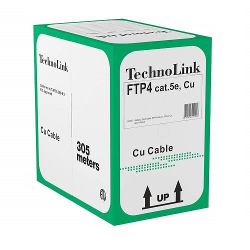 55967 Кабель Technolink FTP4 Категория  cat.5e, 305 м cu , Цвет серый медь