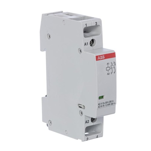ABB Контактор ESB20-11N-01 модульный (20А АС-1, 1НО+1НЗ), катушка 24В AC/DC