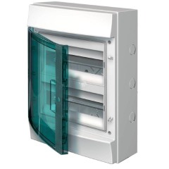 Влагозащищенный настенный шкаф ABB Mistral65 24М 2х12 прозрачная дверь, клеммник 1SLM006501A1204 1SLM006502A1204