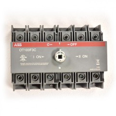 Реверсивный рубильник OT100F3C до 100A 3х полюсный для установки на DIN-рейку или плату (без ручки) (выключатель нагрузки) 1SCA105008R1001