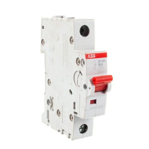 Рубильник модульный ABB 1П 16А рычаг красный SD201/16 (выключатель нагрузки) 2CDD281101R0016
