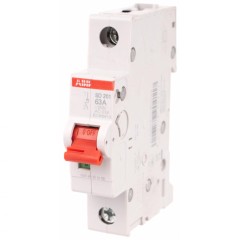 Рубильник модульный ABB 1П 63А рычаг красный SD201/63 (выключатель нагрузки) 2CDD281101R0063