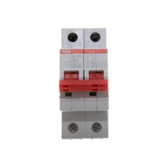Рубильник модульный ABB 2П 32А рычаг красный SD202/32 (выключатель нагрузки) 2CDD282101R0032