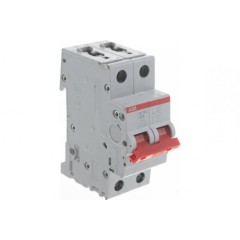 Рубильник модульный ABB 2П 32А рычаг красный SD202/32 (выключатель нагрузки) 2CDD282101R0032