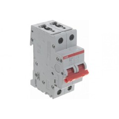 Рубильник модульный ABB 2П 40А рычаг красный SD202/40 (выключатель нагрузки) 2CDD282101R0040