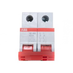 Рубильник модульный ABB 2П 63А рычаг красный SD202/63 (выключатель нагрузки) 2CDD282101R0063
