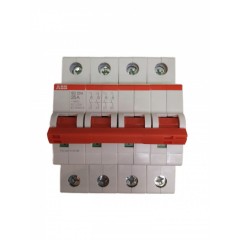 Рубильник модульный ABB 4П 25А рычаг красный SD204/25 (выключатель нагрузки) 2CDD284101R0025