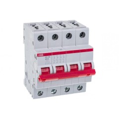 Рубильник модульный ABB 4П 40А рычаг красный SD204/40 (выключатель нагрузки) 2CDD284101R0040