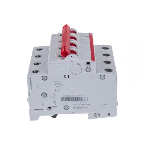 ABB SD204 Рубильник 4P 40A рычаг красный