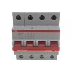 Рубильник модульный ABB 4П 63А рычаг красный SD204/63 (выключатель нагрузки) 2CDD284101R0063