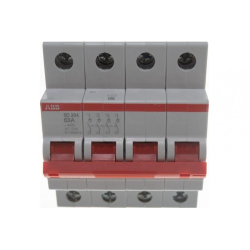 ABB SD204 Рубильник 4P 63A рычаг красный