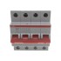 ABB SD204 Рубильник 4P 63A рычаг красный