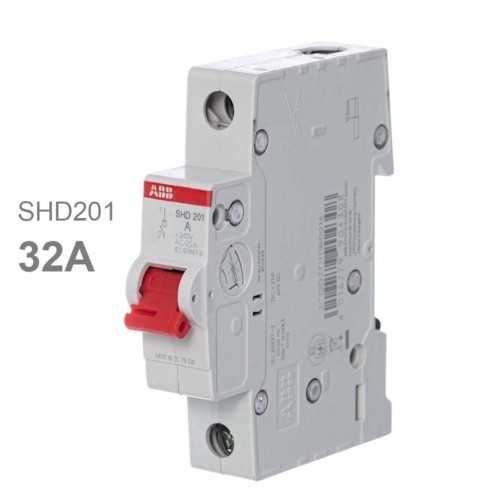 ABB SHD201 Рубильник 1P 32A рычаг красный