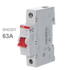 Рубильник модульный ABB 1П 63А рычаг красный однофазный SHD201/63 (выключатель нагрузки) 2CDD271111R0063