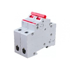 Рубильник модульный ABB 2П 16А рычаг красный однофазный SHD202/16 (выключатель нагрузки) 2CDD272111R0016