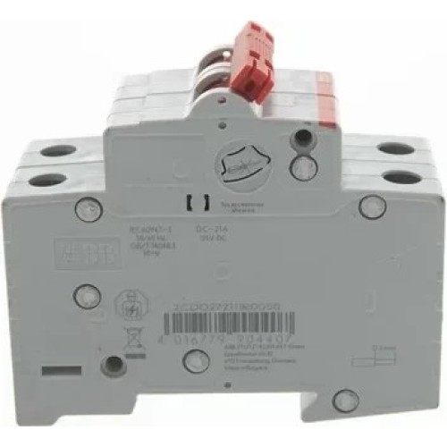 ABB SHD202 Рубильник 2P 25A рычаг красный