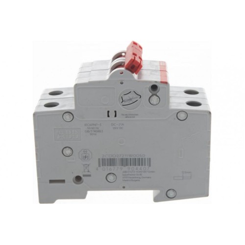 ABB SHD202 Рубильник 2P 40A рычаг красный