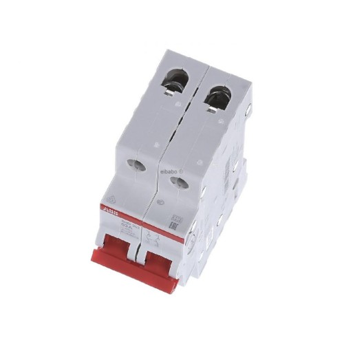 ABB SHD202 Рубильник 2P 63A рычаг красный