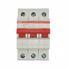 Рубильник модульный ABB 3П 16А рычаг красный трехфазный SHD203/16 (выключатель нагрузки) 2CDD273111R0016