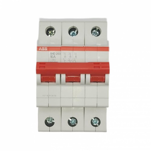 ABB SHD203 Рубильник 3P 16A рычаг красный