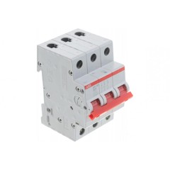 Рубильник модульный ABB 3П 32А рычаг красный трехфазный SHD203/32 (выключатель нагрузки) 2CDD273111R0032