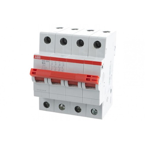 ABB SHD204 Рубильник 4P 16A рычаг красный