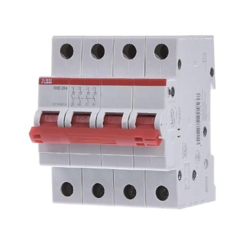 ABB SHD204 Рубильник 4P 25A рычаг красный
