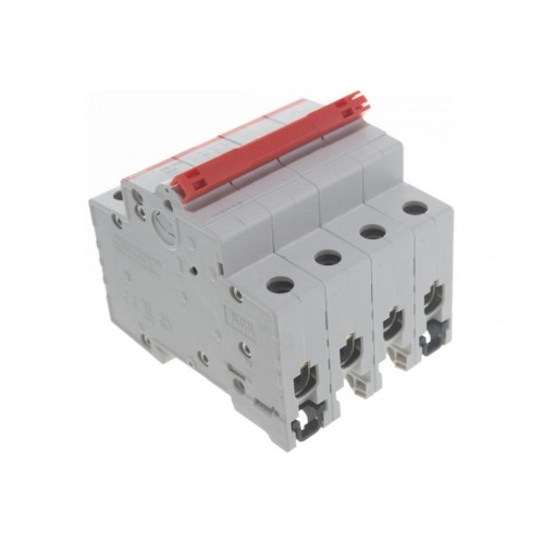 ABB SHD204 Рубильник 4P 25A рычаг красный