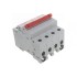 ABB SHD204 Рубильник 4P 25A рычаг красный