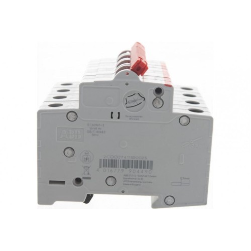 ABB SHD204 Рубильник 4P 25A рычаг красный