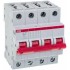 ABB SHD204 Рубильник 4P 40A рычаг красный